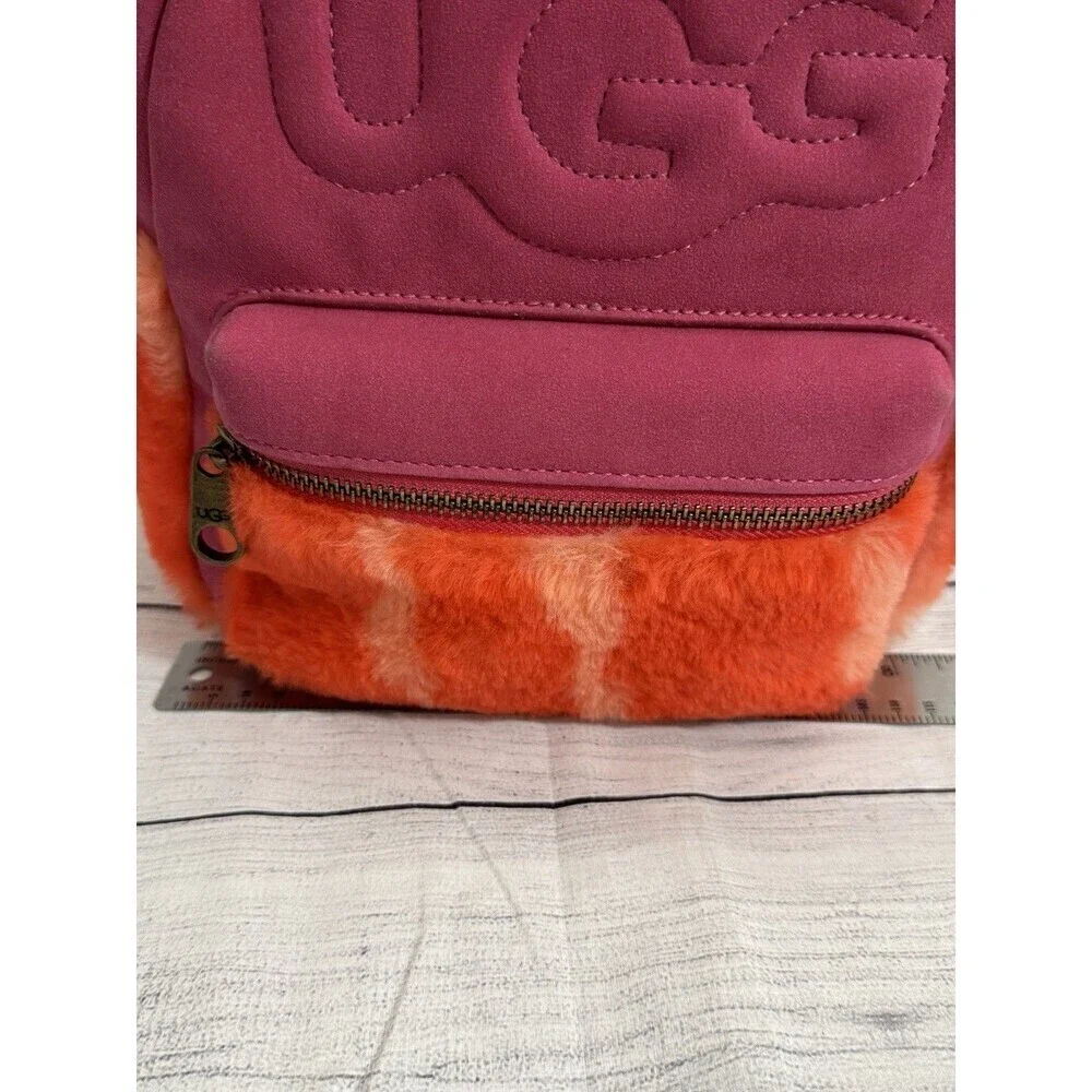 UGG Dannie II Mini Sheepskin Zebra Backback FUCHSIA